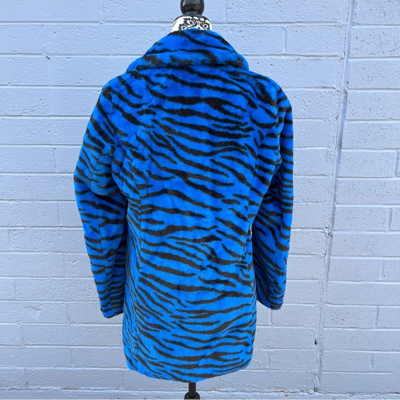 Guess Federica Coat Zebra Print faux fur Coat NWT - Picture 2 of 7